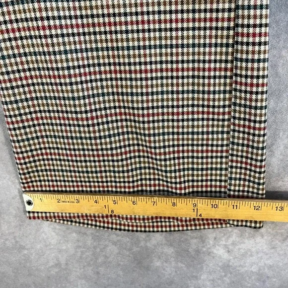 Zara Plaid Wide Leg Trousers Womens XS Brown High Waist Button Detail Check - Picture 11 of 11